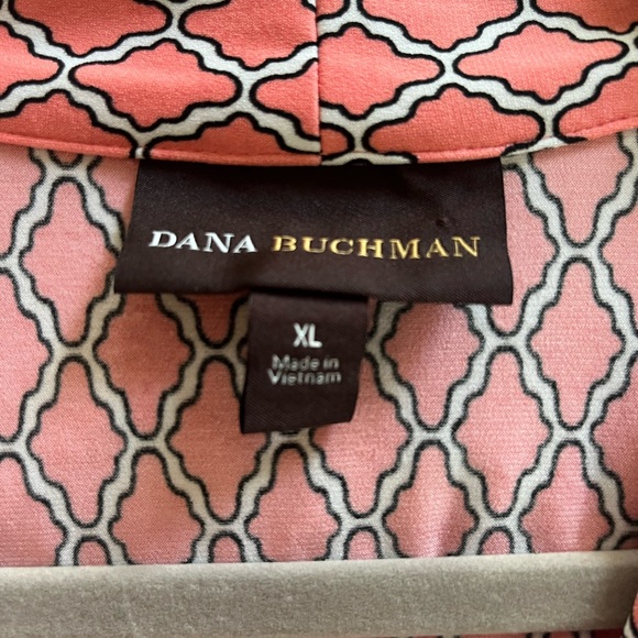 Dana Buchman Coral Patterned Sleeveless Blouse Dressy Women’s size XL - Picture 14 of 15